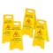 Alpine Industries Caution Wet Floor Sign, 24 Inch, High-Vis Yellow, Bilingual, Polypropylene, PK4 ALP499-4pk - alternate 2